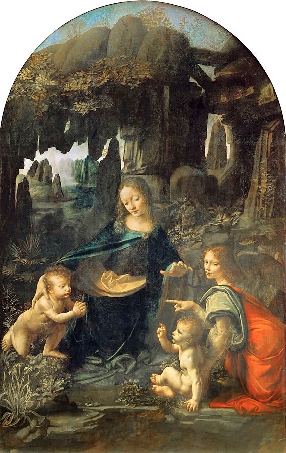 Leonardo da Vinci, Felsgrottenmadonna, 1483 - 1490, Paris, Louvre